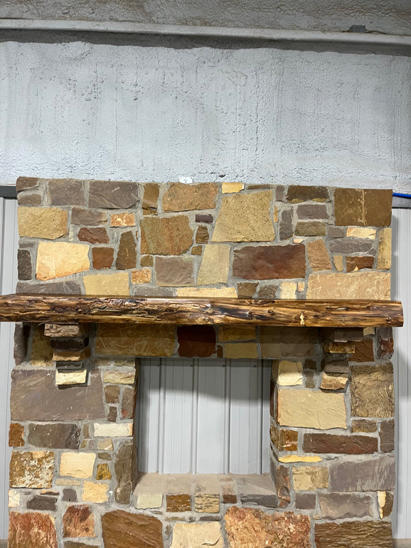 Live Edge Bois D' Arc Fireplace Mantel