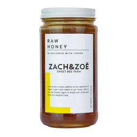 Zach & Zoe Sweet Bee Farm - Wildflower Honey with Lemon 16oz - 0