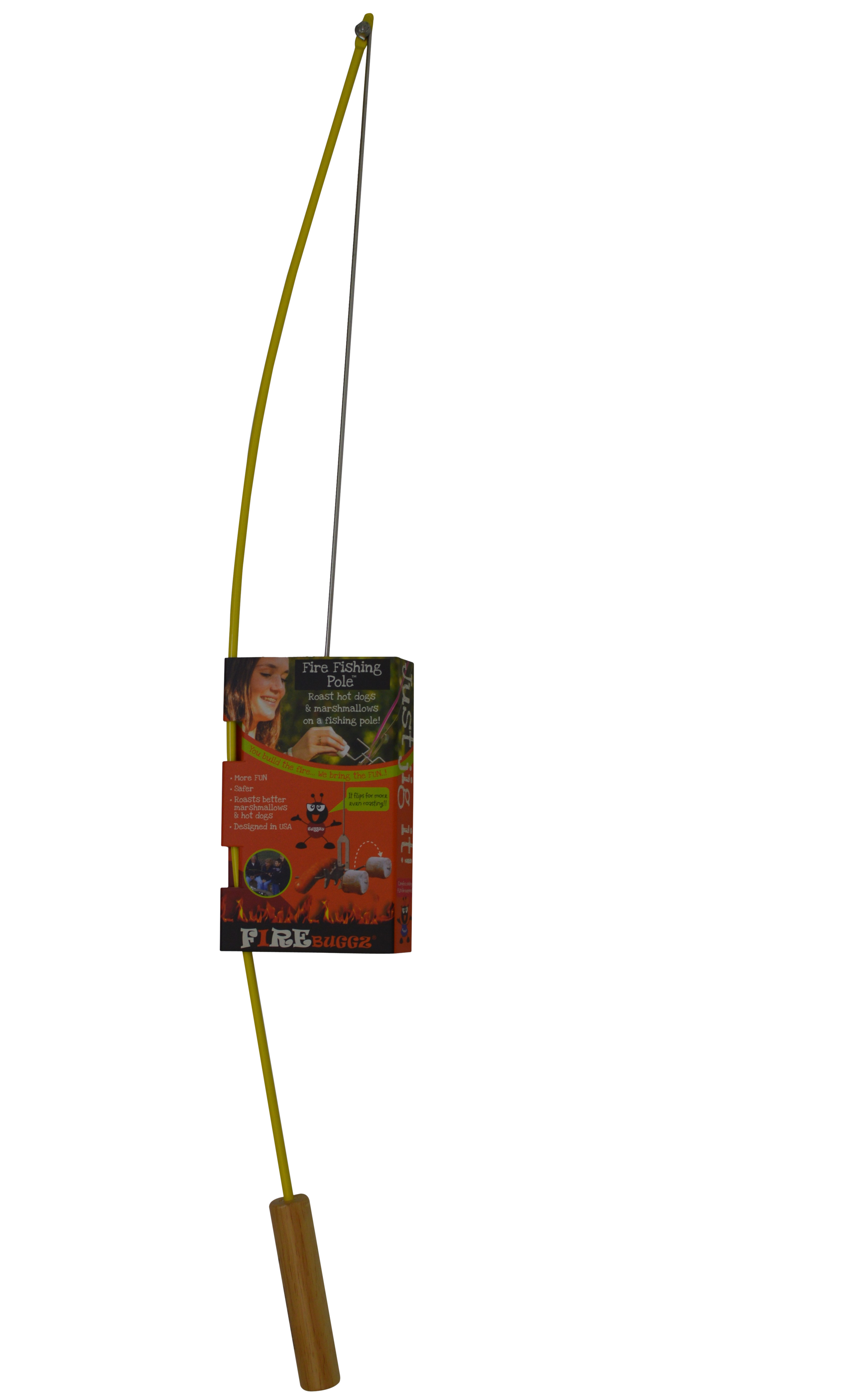 campfire marshmallow fishing pole Firebuggz - Fire Fishing Pole: Red