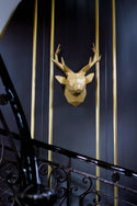 PAPERCRAFT WORLD - Gold Deer Head PaperCraft Origami Wall Art