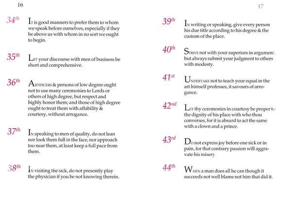 Applewood Books - George Washington's Rules of Civility and Decent Behaviour