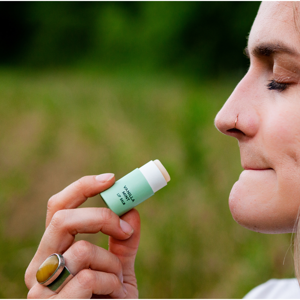 Good Flower Farm - Vanilla Mint Organic Lip Balm / 0.3 oz Biodegradable Tube