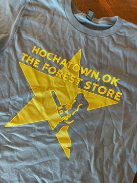 Youth Sasquatch Chainsaw Blue Shirt