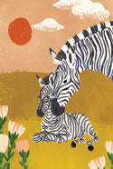 Breathe People - Zebra Family Paint-by-Number Kit for Kids: Kit + Magnetic Frame