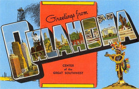 Found Image Press - Postcard OK-05 Greetings from Oklahoma