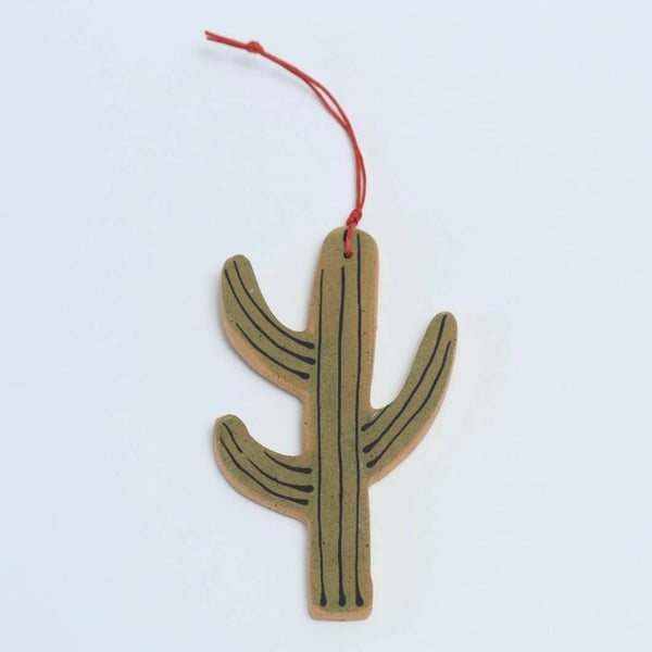 Melville Ceramics - Saguaro Ornament: Green + Black