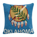 Peking Handicraft - OKLAHOMA FLAG HOOK PILLOW