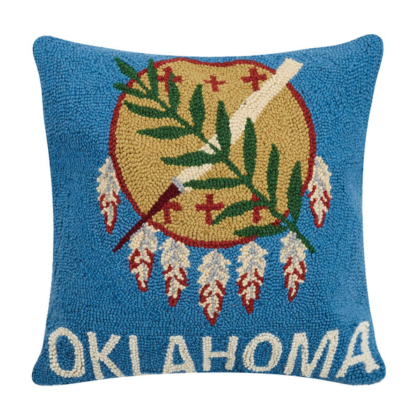 Peking Handicraft - OKLAHOMA FLAG HOOK PILLOW