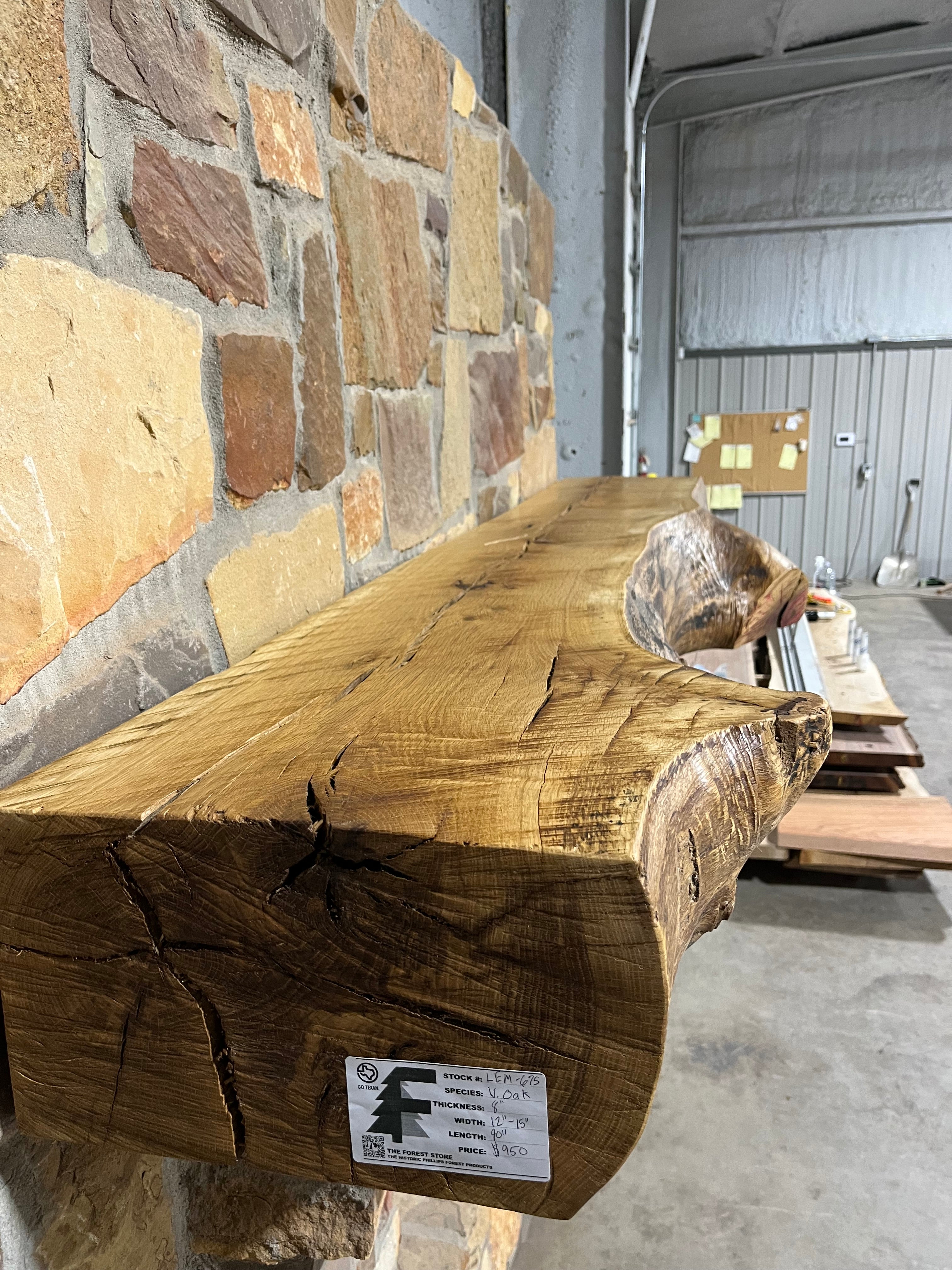 White Oak Fireplace Mantel