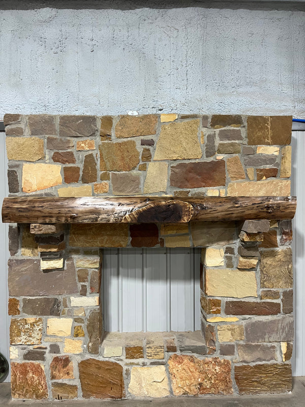 Live Edge Walnut Fireplace Mantel