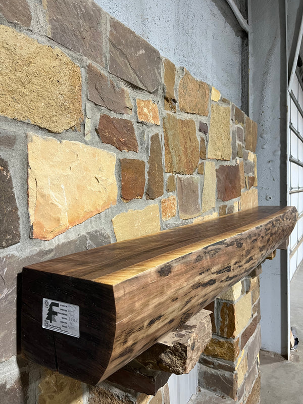 Live Edge Walnut Fireplace Mantel