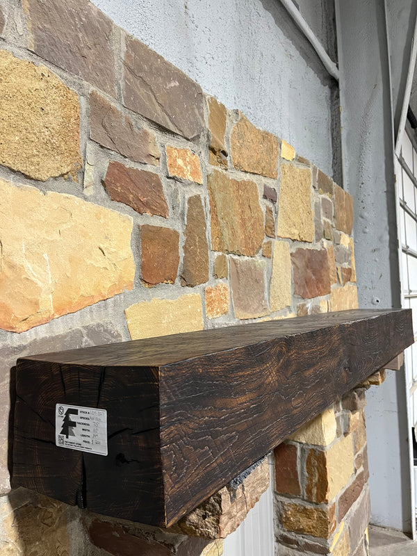 Charred Red Oak Fireplace Mantel