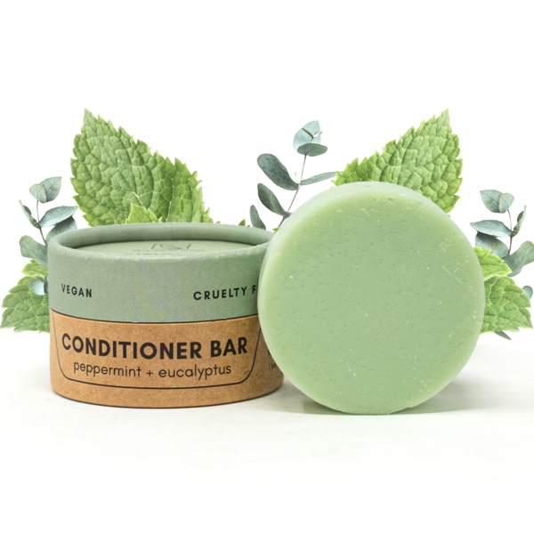 Zero Waste MVMT - Conditioner Bar | Peppermint + Eucalyptus | Travel Container