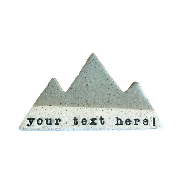 Mountain Bound Pottery - Customizable Mountain Magnet- MADE TO ORDER: Green