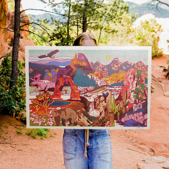 Caroline Clark - National Parks Collage: 12"x18"