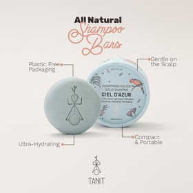 Shampoo Bar - Ciel D'Azur – Dry & brittle hair hydration: Yes / 2.2 oz / 60g / CIEL D'AZUR – Dry & brittle hair hydration | Smooth + Hydrate + Repair - 0