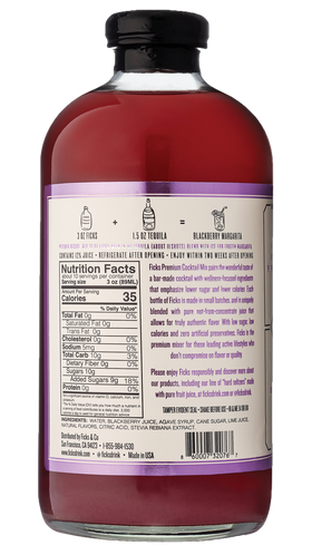 FICKS - FICKS Premium Blackberry Margarita Cocktail Mix/Syrup - 0