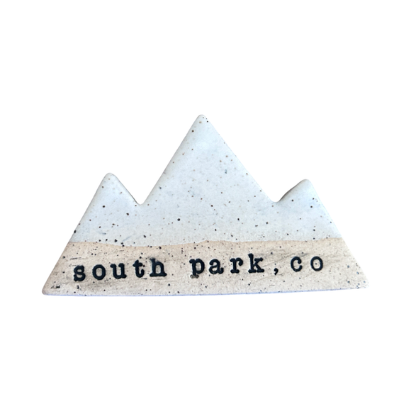 Mountain Bound Pottery - Customizable Mountain Magnet- MADE TO ORDER: Yellow