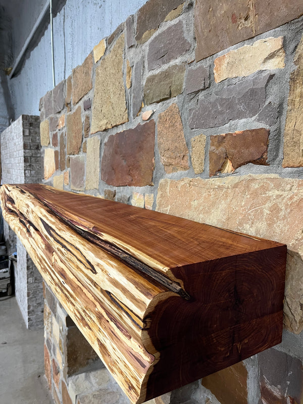 Live Edge Cedar Fireplace Mantel