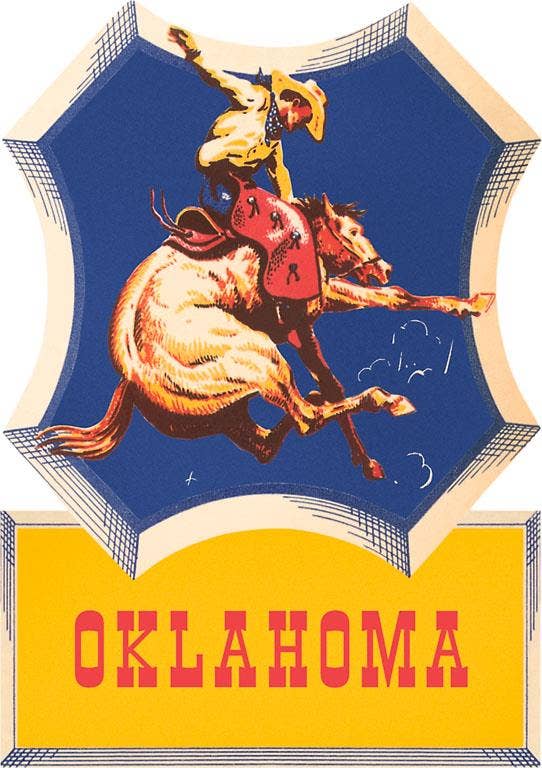 Found Image Press - Postcard OK-141 Bronco Rider