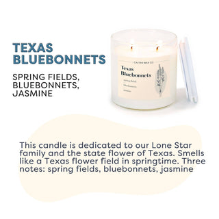 Calyan Wax Co. - Texas Bluebonnet - Clear Glass Tumbler Soy Candle
