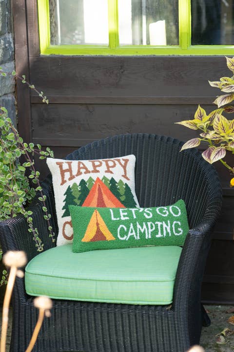 Peking Handicraft - Happy Camper Hook Pillow