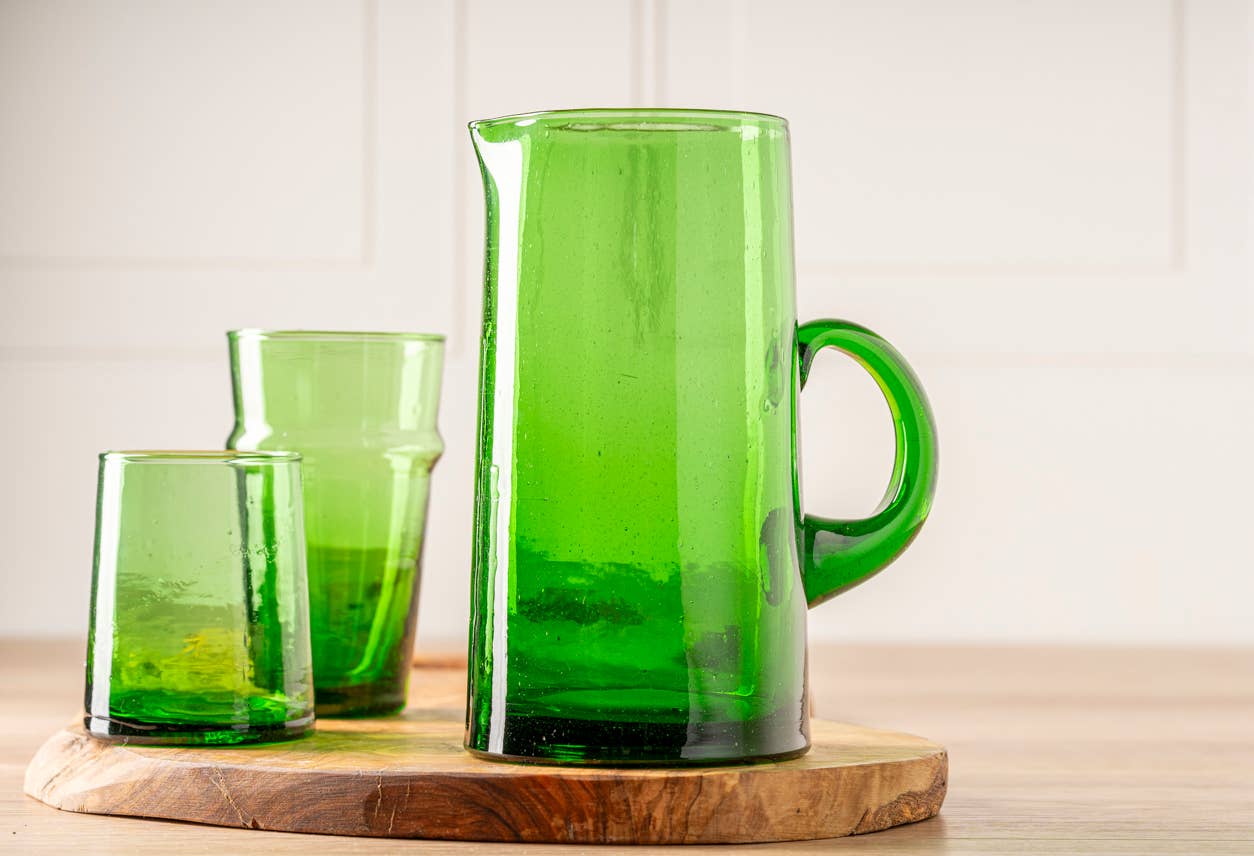 Verve Culture - Moroccan Cone Jug - Green - 0