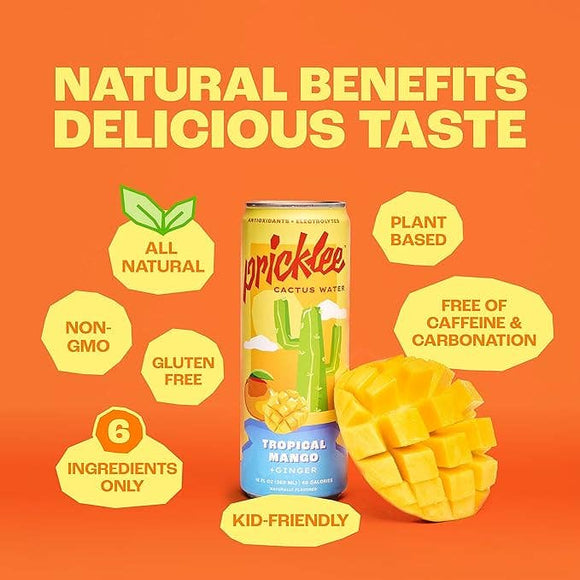 Pricklee Cactus Water - Pricklee Cactus Water - Tropical Mango