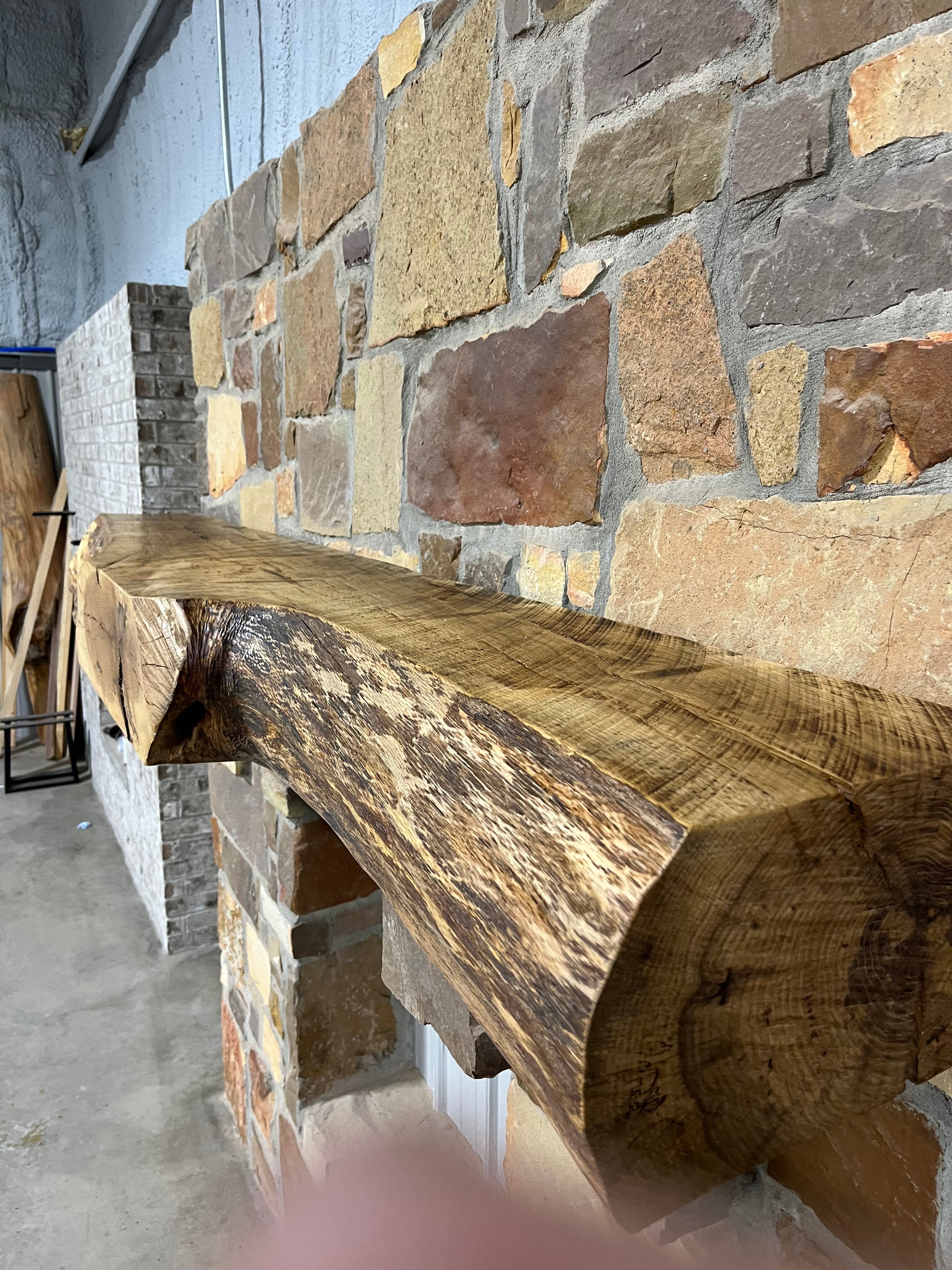 White Oak Fireplace Mantel - 0