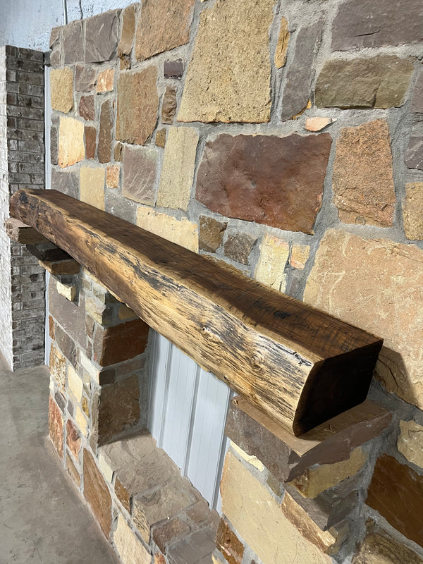 Live Edge Walnut Fireplace Mantel