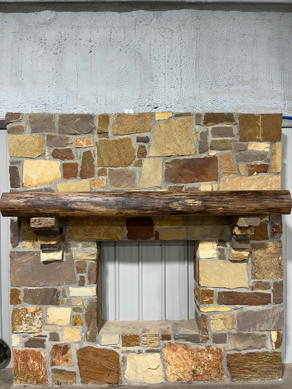 Live Edge Walnut Fireplace Mantel