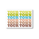 Rock Scissor Paper - Personalized City Ceramic Magnet - Supergraphics Repeat: Autumn (10)-4