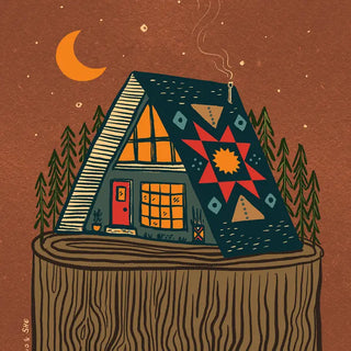 A-Frame Cabin On Tree Stump