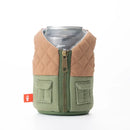 Puffin Drinkwear - The Bird Dog - 12 oz Can Cooler - Olive Green & Dry Grass-1