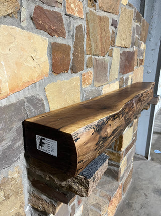 Live Edge Walnut Fireplace Mantel