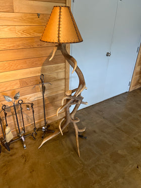 Elk Antler Floor Lamp - 0