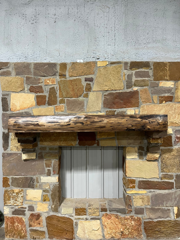 Live Edge Walnut Fireplace Mantel