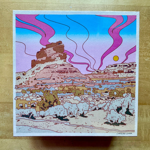 Caroline Clark - Desert Mountain Puzzle by Caroline Clark