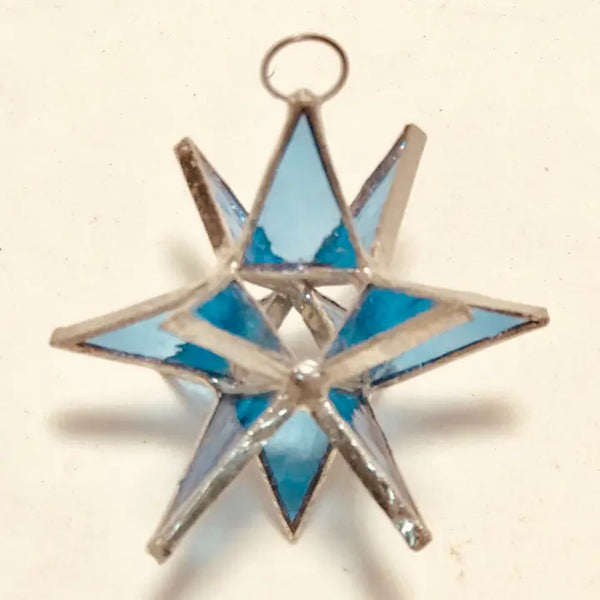 4 1/4 Inch - Stained Glass Moravian Star Handmade ornament