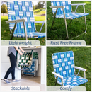 Lawn Chair USA - Blue and White Stripe Classic Lawn Chair: Classic-4