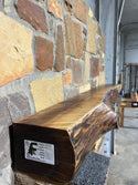 Live Edge Walnut Fireplace Mantel