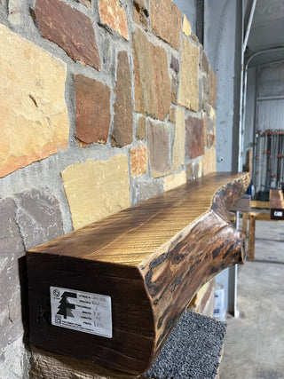Live Edge Walnut Fireplace Mantel