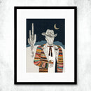 Dolan Geiman - Art Print | Vintage Cowboy | QUILTED WRANGLER (MIDNIGHT): Unframed / 16 x 20-3