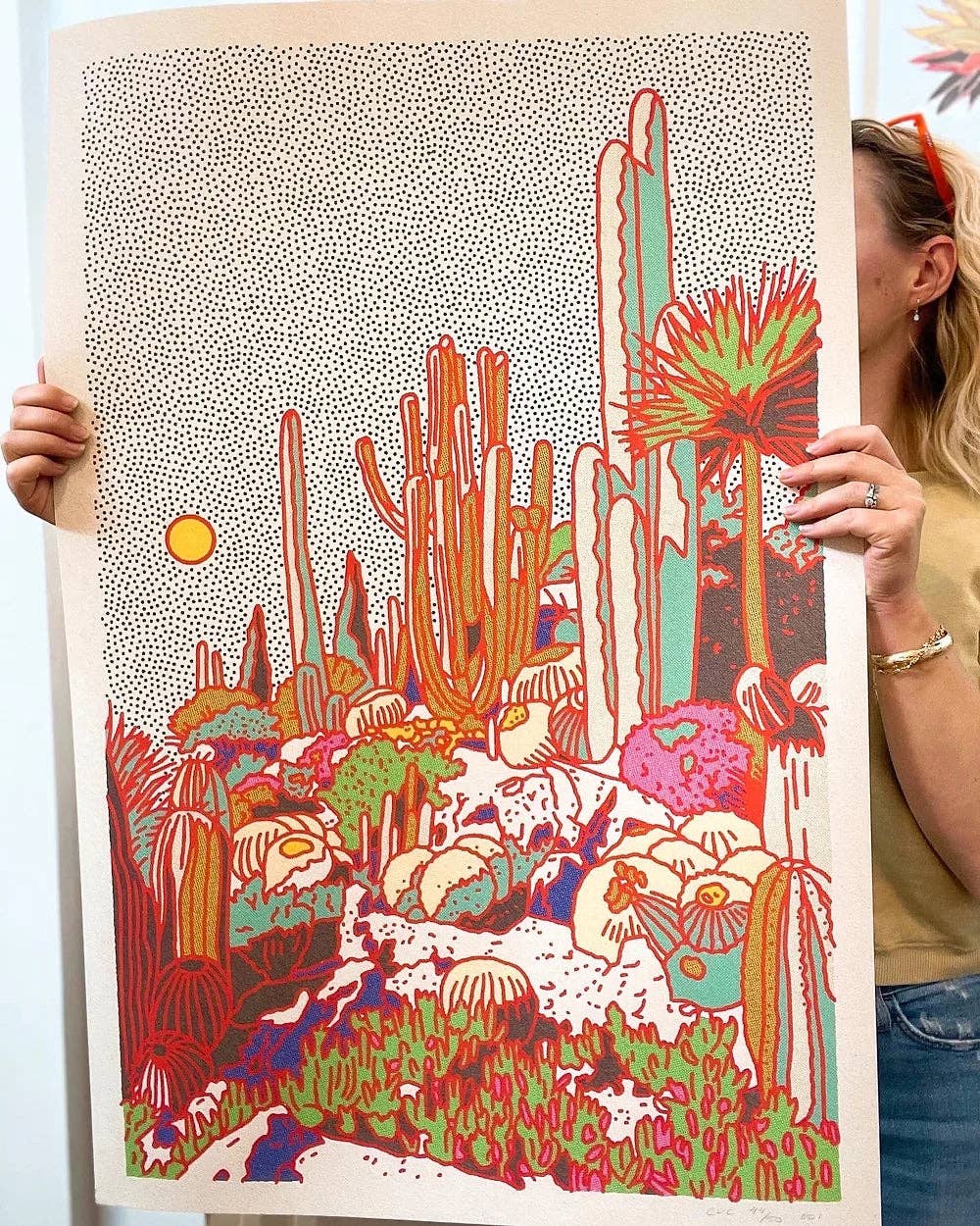 Caroline Clark - Cactus Planet #1 24"x36" Print - 0