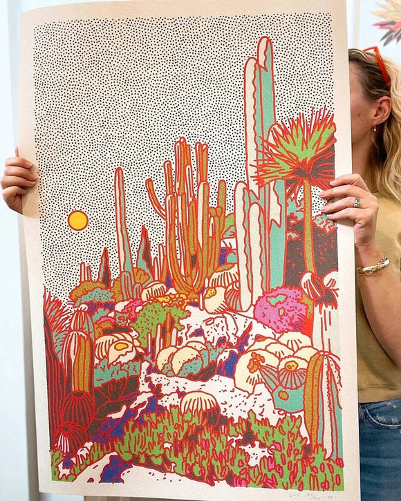Caroline Clark - Cactus Planet #1 24"x36" Print