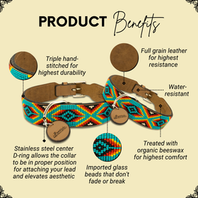 Sambboho - Bahamas Sambboho Dog Collar (with Center D-ring): 12-14" - 0