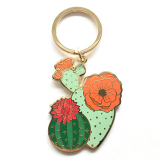 Paper Anchor Co. - Blooming Cacti Plant Keychain | Valentine Gifts