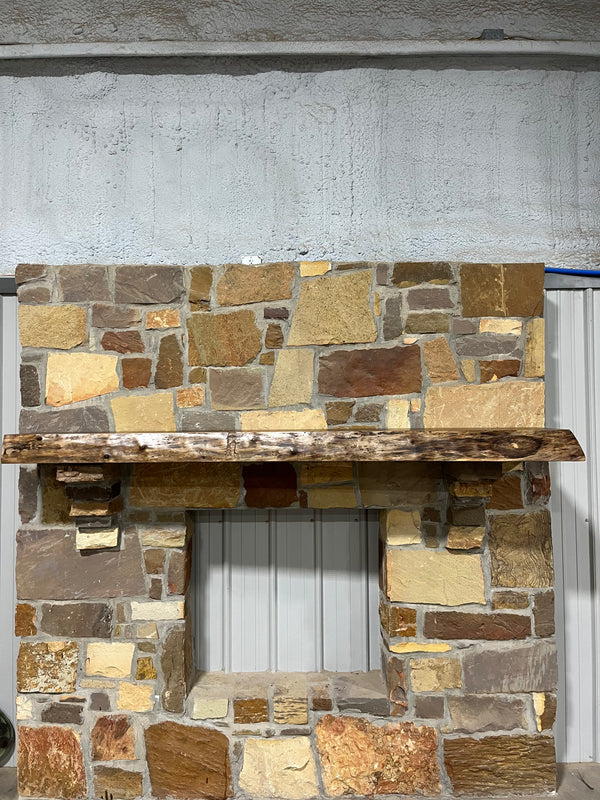 Live Edge Walnut Fireplace Mantel