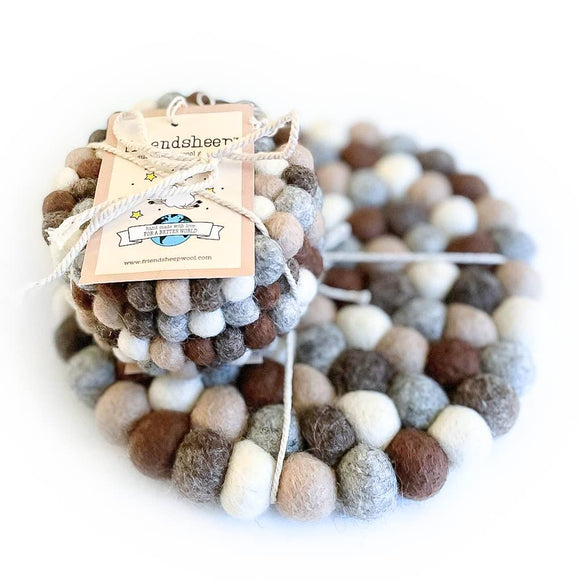 Friendsheep - Earth Tones Eco Coasters and Trivets: Eco Trivet