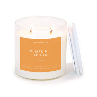 Calyan Wax Co. - Pumpkin + Spices - Clear Glass Tumbler Soy Candle